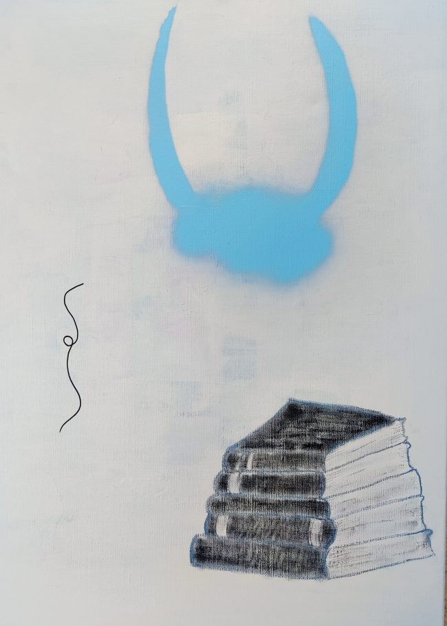 Min kæreste læser mange bøger, mens jeg svæver