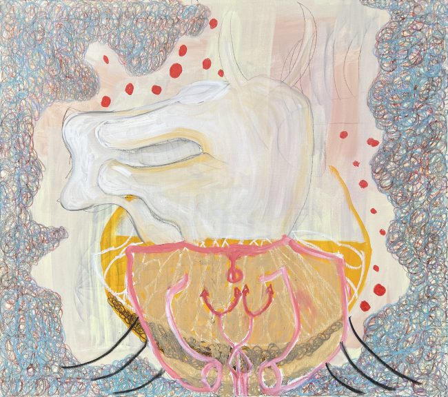 Maleri på lærred af Steffen Martin med titlen "Hest 3"